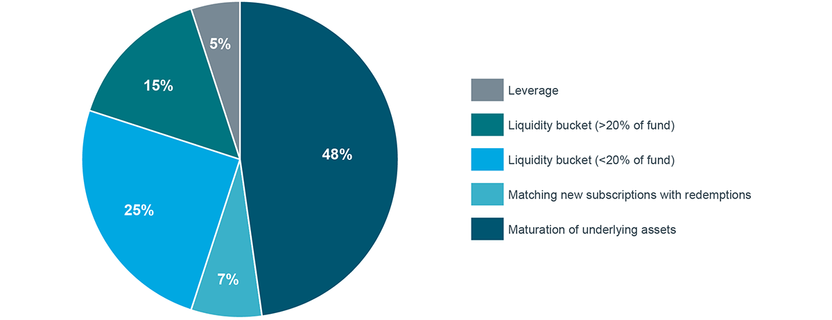 Primary liquidity mechanism of open-ended private debt funds