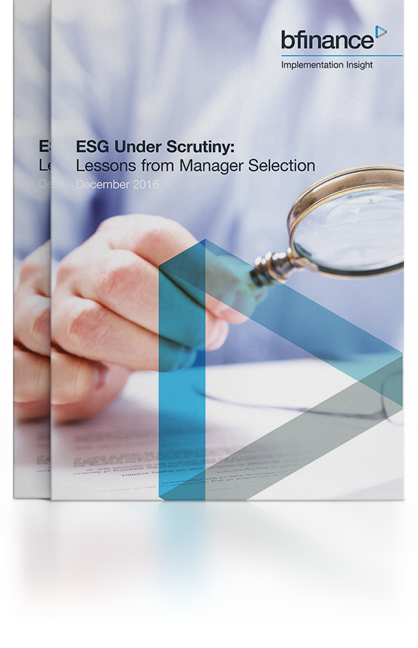 ESG Under Scrutiny: Lessons from Manager Selection