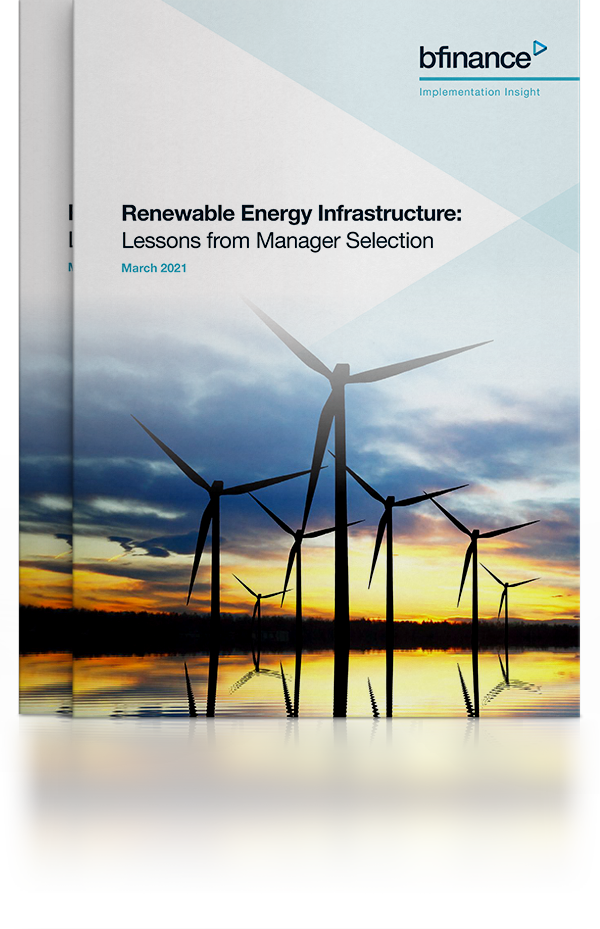 Renewable Energy Infrastructure: Lessons from Manager Selection